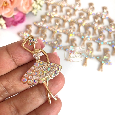 Aplique bailarina Strass luxo - unidade