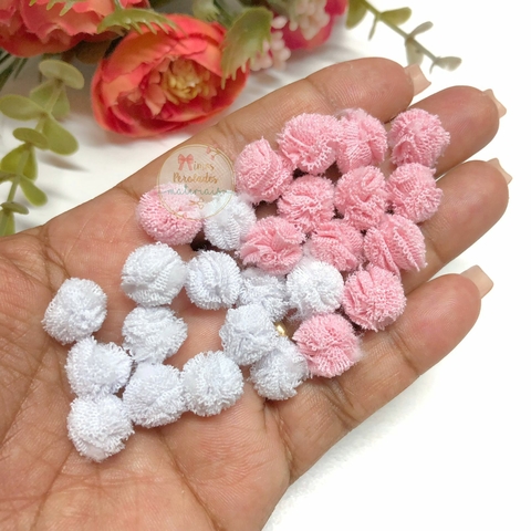 Pompom de malha 1cm - com 10 unidades