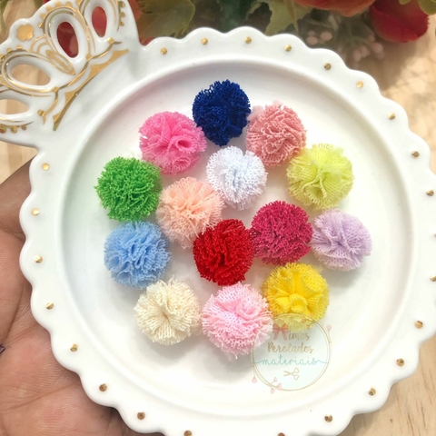 Pompom de malha 1,5cm - 10 unidades - comprar online