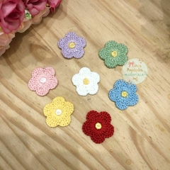 Aplique Flor de crochê P 5 pétalas - unidade - comprar online