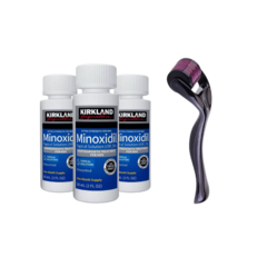 KIT 3 KIRKLAND 5% + 1 DERMAROLLER 0,5mm