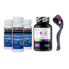 KIT 3 KIRKLAND 5% + 1 MULTIVITAMÍNICO GROWTH + 1 DERMAROLLER 0,5mm