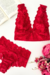 Conjunto Top Renda Vermelho