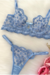 Conjunto bordado em Tule Azul - comprar online