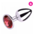 Plug Anal Joia Grande Metal Cromado 9x4cm