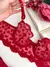 Conjunto bordado em Tule - Vermelho na internet