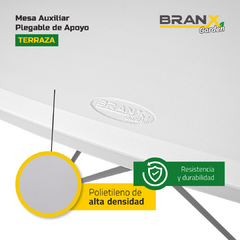 Mesa Auxiliar Plegable De Apoyo Branx Garden Terraza - Branx