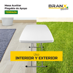 Mesa Auxiliar Plegable De Apoyo Branx Garden Terraza en internet