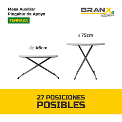 Mesa Auxiliar Plegable De Apoyo Branx Garden Terraza - comprar online