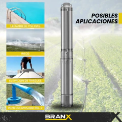 Bomba Sumergible Branx Pozo Napa 1.5 Hp 6500l/hr Bsm4-14 - tienda online