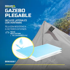 Imagen de Gazebo 3x3 Metros Paredes Puerta Branx Autoarmable Plegable