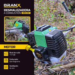 Imagen de Desmalezadora Motosierra Bordeadora Cortacerco Branx 4 en 1 52cc