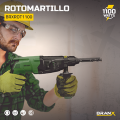 Rotomartillo Taladro Percutor 1100w Branx Con Accesorios BRXROT1100