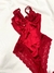 Body vintage vermelho com renda - P (Coquette)