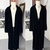 Casaco vintage preto longo - GG