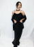 Conjunto: echarpe + vestido longo vintage - G na internet