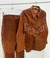 RARIDADE: conjunto calça e jaqueta de franjas couro legitimo vintage - P - Alternativo e Vintage