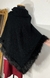 poncho em lã preto - TAMANHO ÚNICO - Alternativo e Vintage