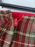 saia xadrez vintage vermelha - G na internet