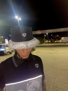 BUCKET FISHERMAN BLACK GREY FIRE DRAGON - LIMITADO EM 30 UNIDADES