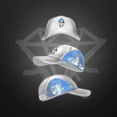 BONÉ FIVE PANEL WHITE BABY BLUE REFLETIVO PODER DA MANIPULAÇÃO - LIMITADO EM 30 UNIDADES
