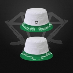 BUCKET FISHERMAN WHITE GREEN FIRE DRAGON - LIMITADO EM 30 UNIDADES - Ostenta Gang