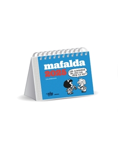 MAFALDA 2025. CALENDARIO DE ESCRITORIO TURQUESA