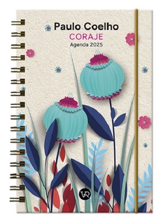 AGENDA PAULO COELHO 2025. CORAJE ANILLADA FLORES FUCSIA