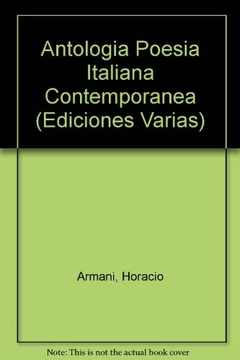 ANTOLOGIA DE POESIA ITALIANA CONTEMPORANEA