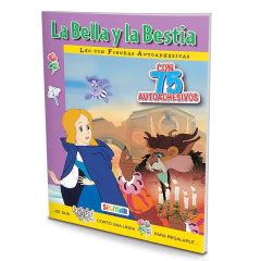 BELLA Y LA BESTIA LA LEO CON FIGURAS AUTOADHESIVAS - comprar online