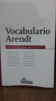 VOCABULARIO ARENDT