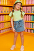 Blusa Infantil em Meia Malha Florzinhas c/Pérola - Kukie - comprar online