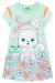 Vestido Infantil em Neo Fresh Gatinha Helloo - Kukiê