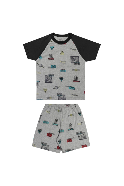 Conjunto Pijama Infantil em Malha Foguete - Elian