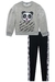 Conjunto Infantil Blusa Manga Bufante Moletom Peluciado Panda em Paetês e Legging Peluciada Detalhe Lateral - Kukie