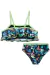 Conjunto de Biquíni Infantil em Malha UV DRY com Proteção UV 50 + Estampado Floral Marinho Babado - Infanti na internet