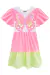 Vestido Infantil em M. Malha e Malha Power Borboleta Aplique de Lantejoulas - Kukiê