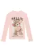 Blusa Infantil Manga Longa em Cotton Ursinha Teddy com Coração em Pelinhos - Kukie