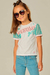 Blusa Infantil em Meia Malha c/Detalhe na Manga em Tela Awesome Girl - Infanti - comprar online