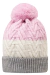 Touca Gorro Infantil em Tricot Trabalhado Tricolor Pompom - Kukie - comprar online
