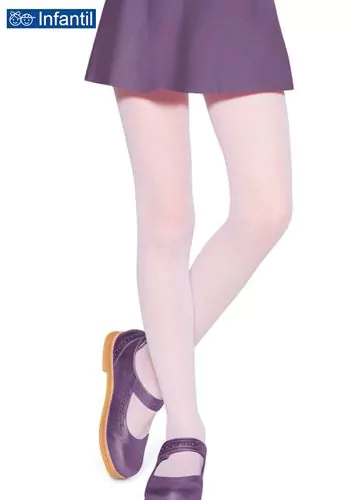 Meia Calça Infantil Fio 20 Lisa - Lobinha Lupo