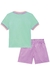 Conjunto Infantil Blusa em Meia Malha Gatinho Copo Pompom e Shorts em Sarja - Kukie - comprar online