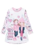 Vestido Infantil em Molecotton Manga Longa Meninas Friend Aplique Strass - Kukiê