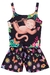 Macaquinho Infantil em Malha Fresh Alça Estampa Floral Macaquinho Fofo c/Amarração - Infanti