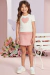 Conjunto Infantil Blusa Cotton Coração/Pérola e Shorts Saia Malha Bolinha - Infanti - comprar online