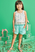 Conjunto Infantil Bata em Chiffon Brilho Borboletas e Shorts em Tricoline Aplique Borboletas - Kukiê - comprar online