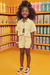 Conjunto Trio Infantil Top Faixa em Canelado Camisa Boxy e Shorts Margaridas em Viscose - Kukiê - comprar online