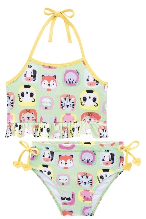 Biquíni Infantil Estampado Safari Neon - Kukie