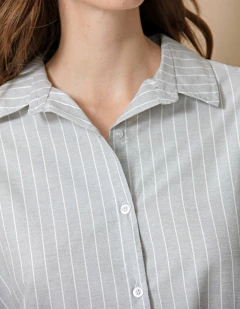 CAMISA MONICA POPLIN RAYADA - Gan Free