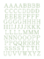 Decalque Baixa Temperatura - Alfabeto Forma Verde 2cm